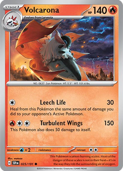 Volcarona Common SV08: Surging Sparks 025/191 NM