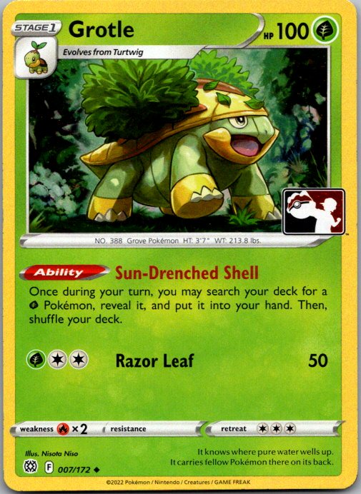 Holo Grotle Uncommon Prize Pack Series Cards 007/172 NM
