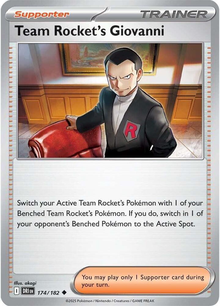 Team Rocket's Giovanni 174/182 Uncommon SV10: Destined Rivals NM