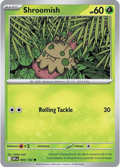 Shroomish 005/182 Common SV10: Destined Rivals NM