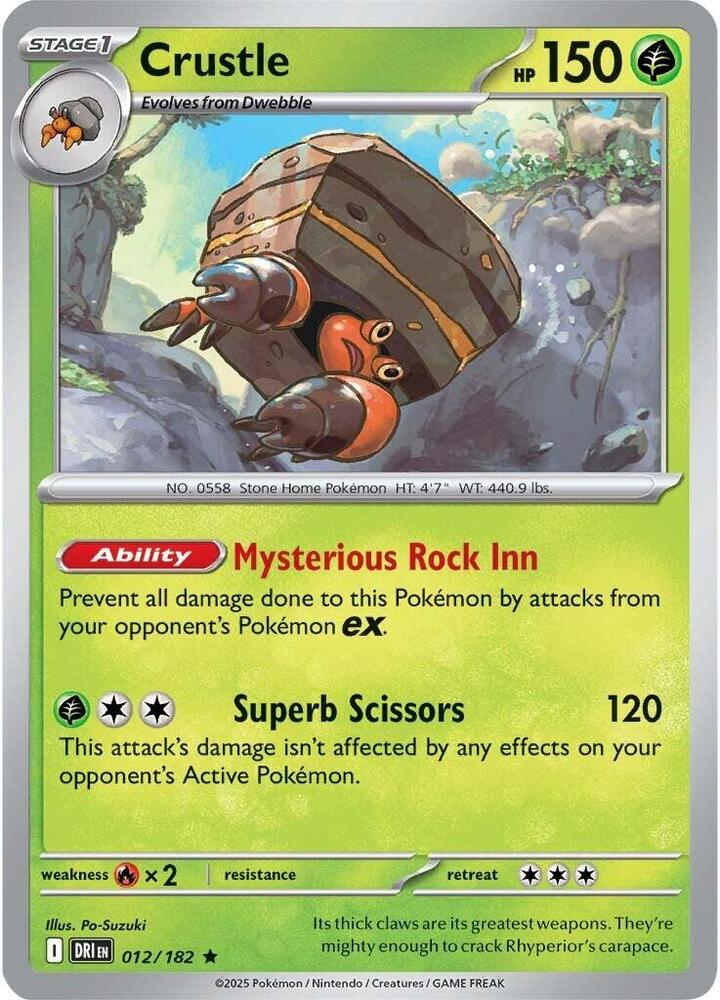 Crustle - 012/182 012/182 Rare SV10: Destined Rivals NM