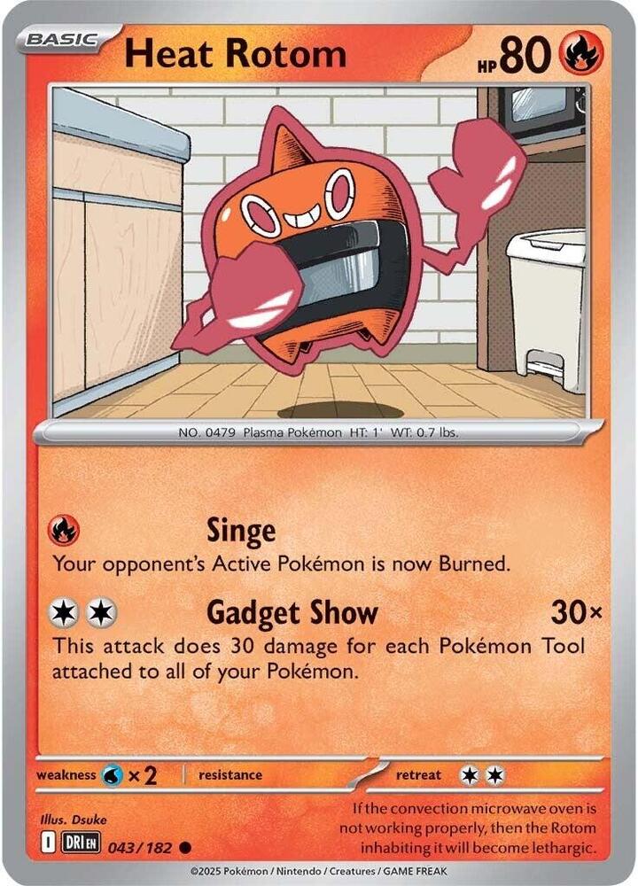 Heat Rotom 043/182 Common SV10: Destined Rivals NM