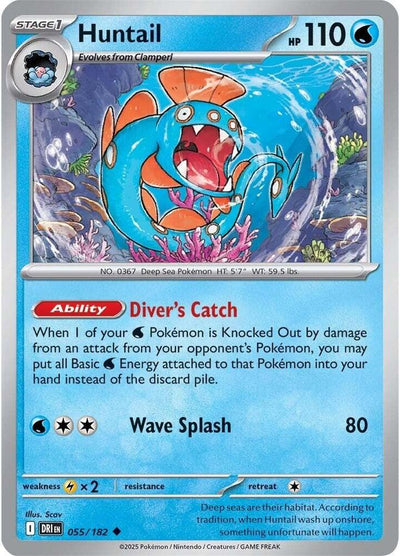 Huntail 055/182 Uncommon SV10: Destined Rivals NM