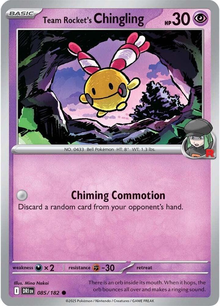 Team Rocket's Chingling 085/182 Common SV10: Destined Rivals NM
