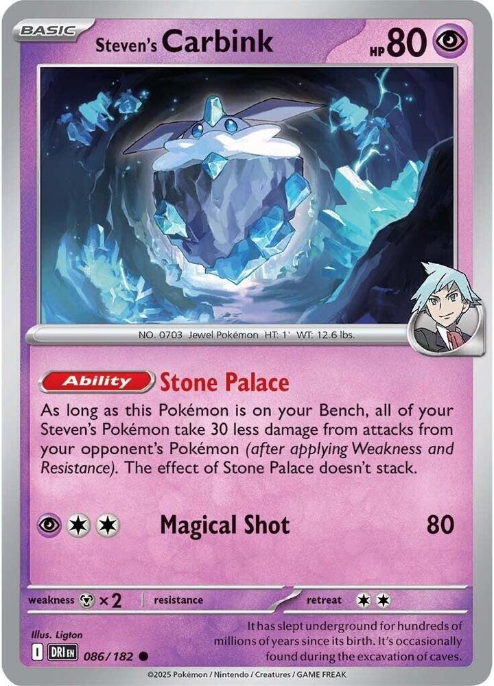 Steven's Carbink 086/182 Common SV10: Destined Rivals NM