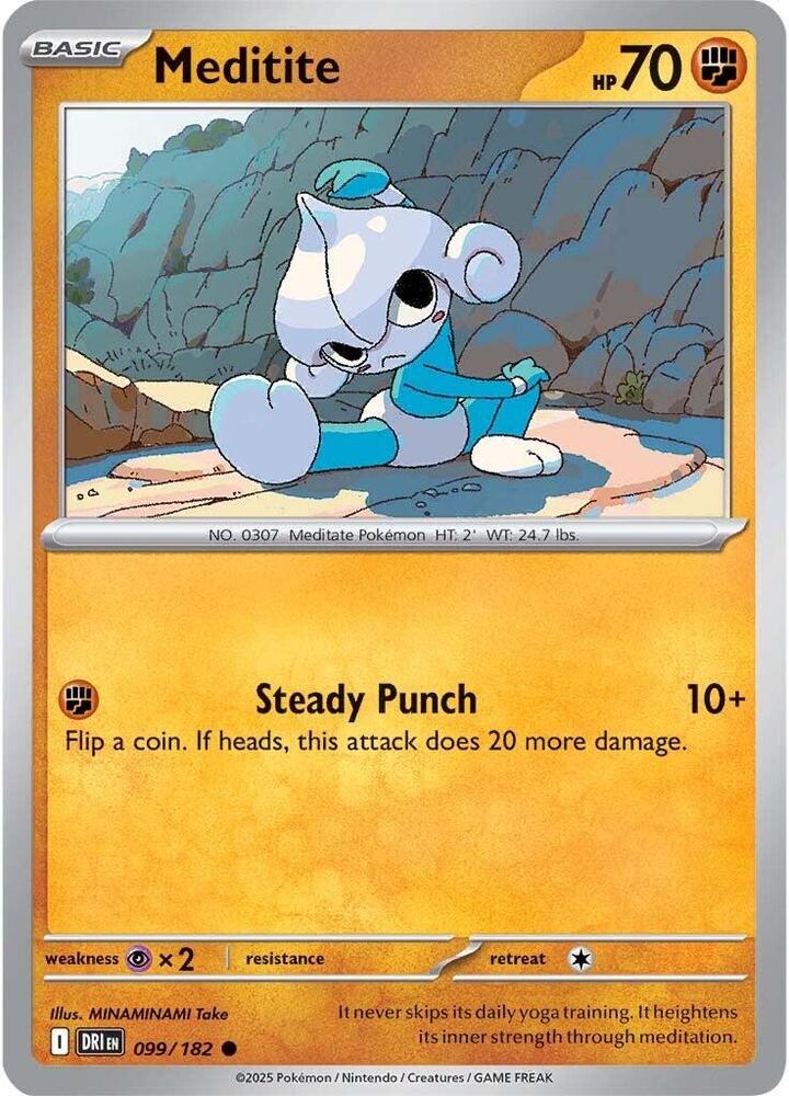 Meditite 099/182 Common SV10: Destined Rivals NM