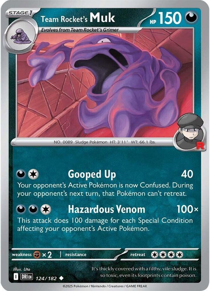 Team Rocket's Muk 124/182 Uncommon SV10: Destined Rivals NM