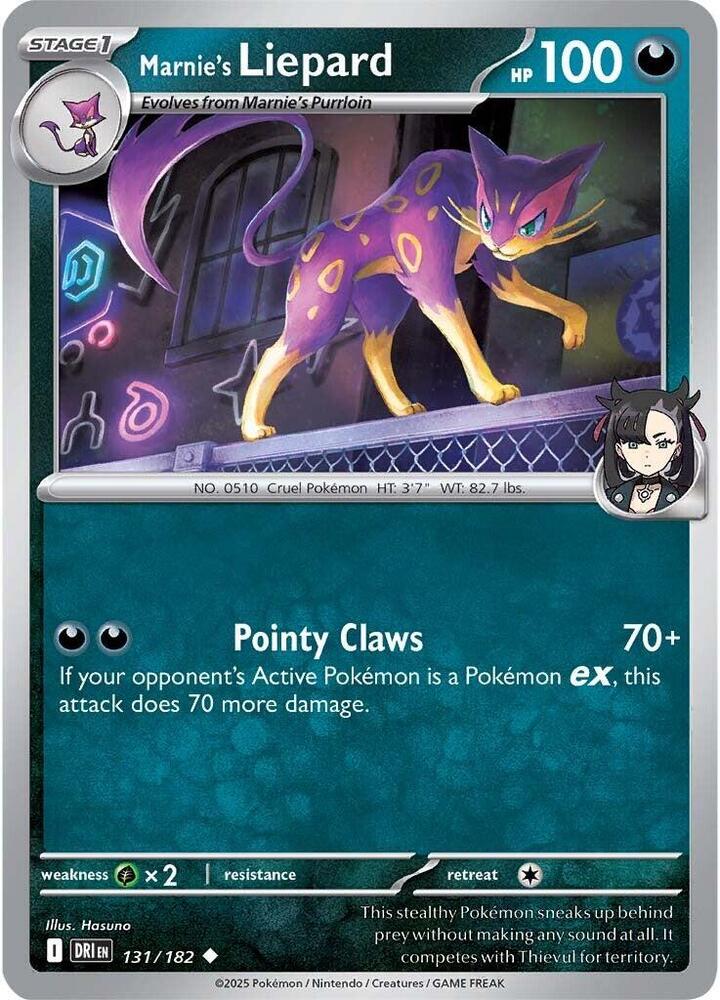 Marnie's Liepard 131/182 Uncommon SV10: Destined Rivals NM