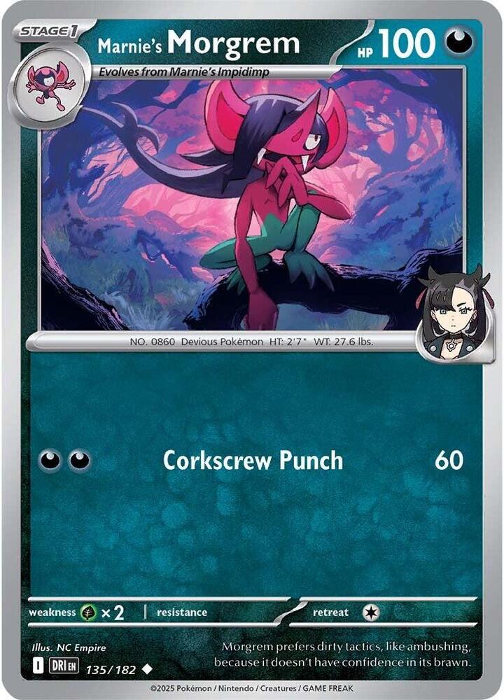 Marnie's Morgrem 135/182 Uncommon SV10: Destined Rivals NM