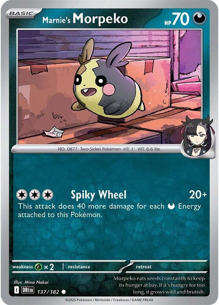 Marnie's Morpeko 137/182 Common SV10: Destined Rivals NM