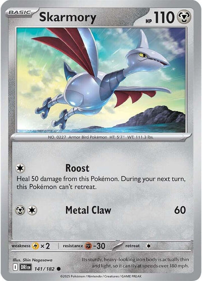 Skarmory 141/182 Common SV10: Destined Rivals NM