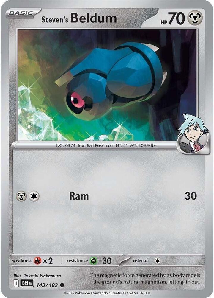 Steven's Beldum 143/182 Common SV10: Destined Rivals NM