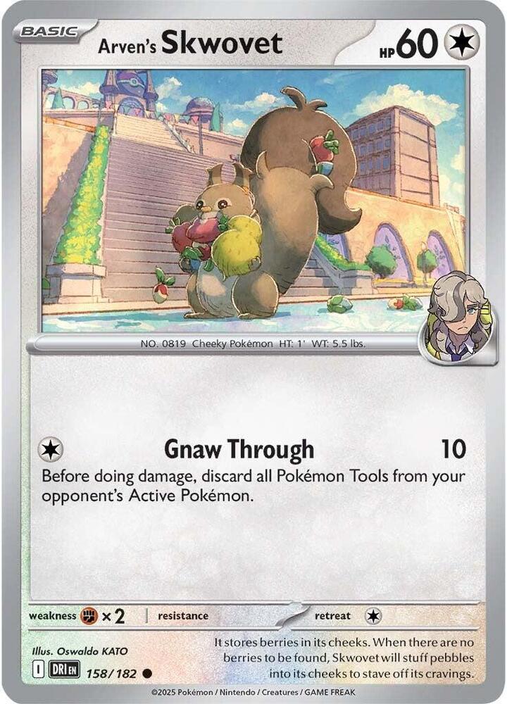 Arven's Skwovet 158/182 Common SV10: Destined Rivals NM