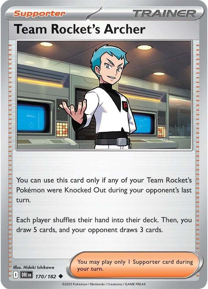 Team Rocket's Archer - 170/182 170/182 Uncommon SV10: Destined Rivals NM