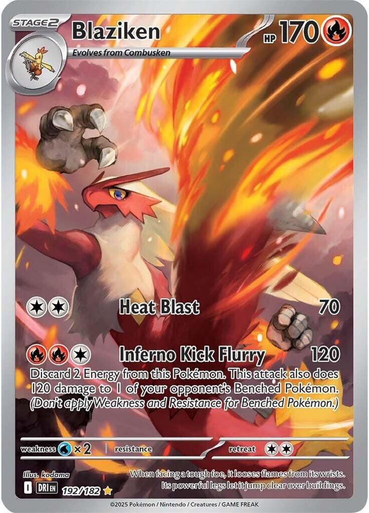 Blaziken - 192/182 192/182 Illustration Rare SV10: Destined Rivals NM