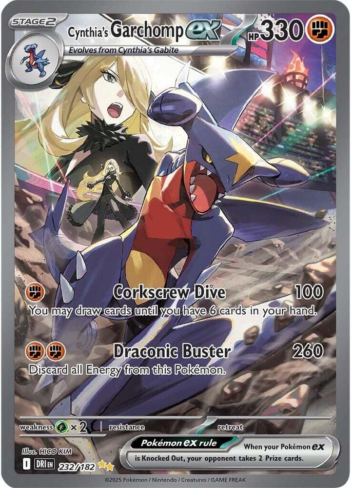 Cynthia's Garchomp ex - 232/182 232/182 Special Illustration Rare SV10: Destined