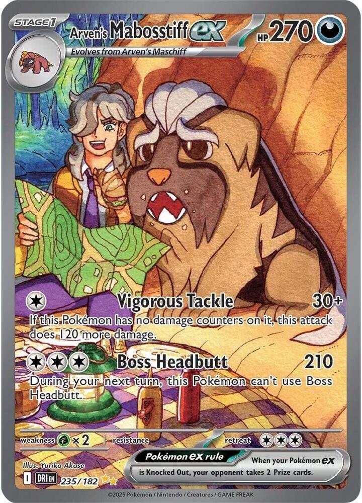 Arven's Mabosstiff ex - 235/182 235/182 Special Illustration Rare SV10: Destined