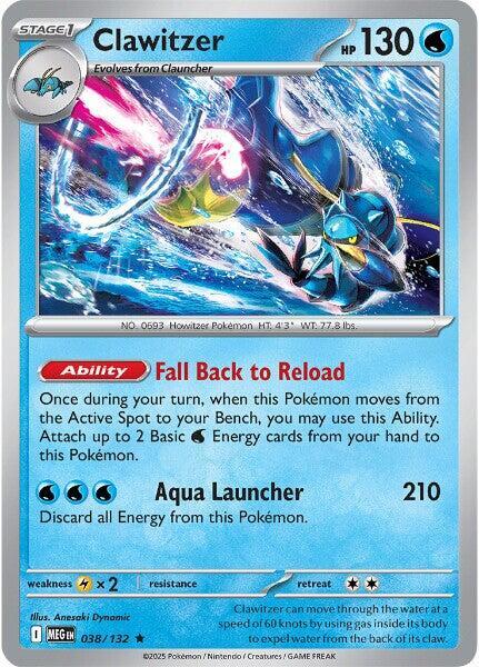 Clawitzer - 038/132 Rare ME01: Mega Evolution 038/132 NM