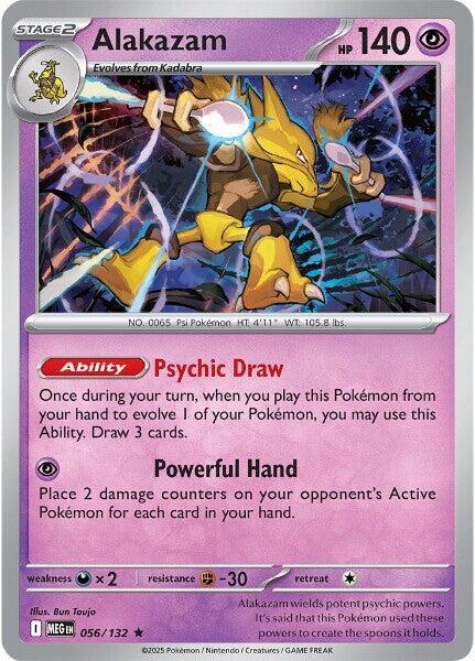 Alakazam Rare ME01: Mega Evolution 056/132 NM