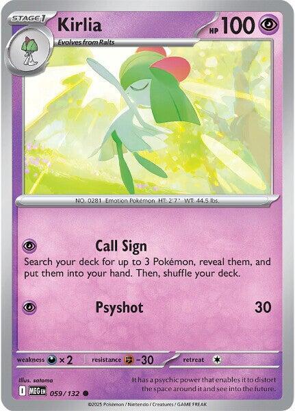 Kirlia Common ME01: Mega Evolution 059/132 NM