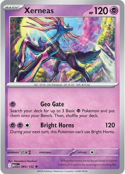 Xerneas Rare ME01: Mega Evolution 064/132 NM