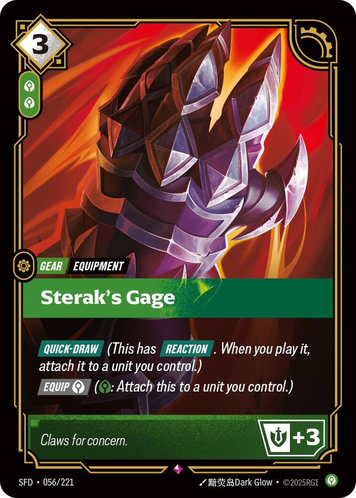 Sterak's Gage Rare Spiritforged 056/221 NM