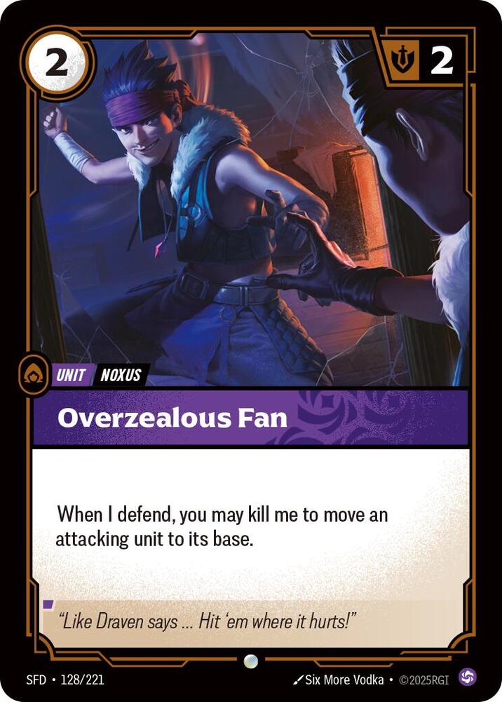 Overzealous Fan Common Spiritforged 128/221 NM