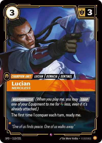 Lucian - Merciless Rare Spiritforged 113/221 NM