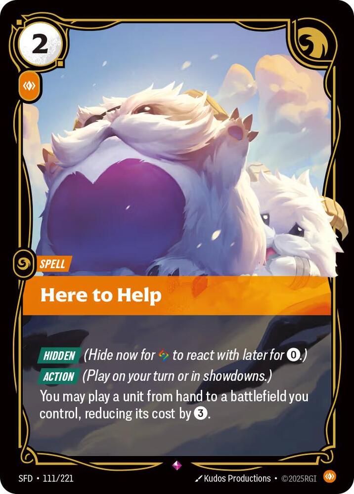 Here to Help Rare Spiritforged 111/221 NM