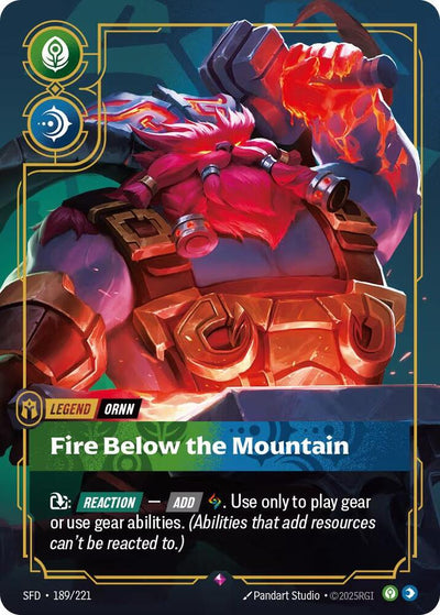 Ornn - Fire Below the Mountain Rare Spiritforged 189/221 NM