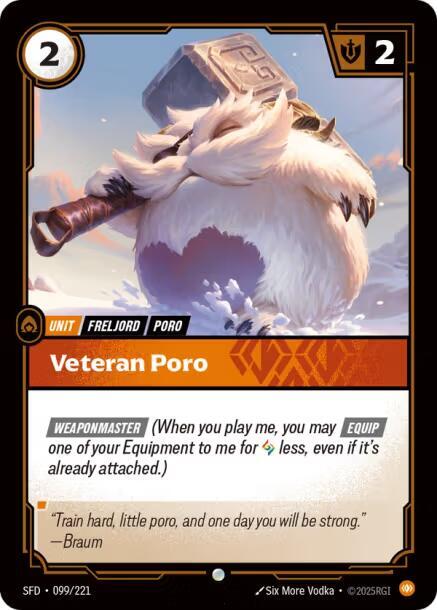 Veteran Poro Common Spiritforged 099/221 NM