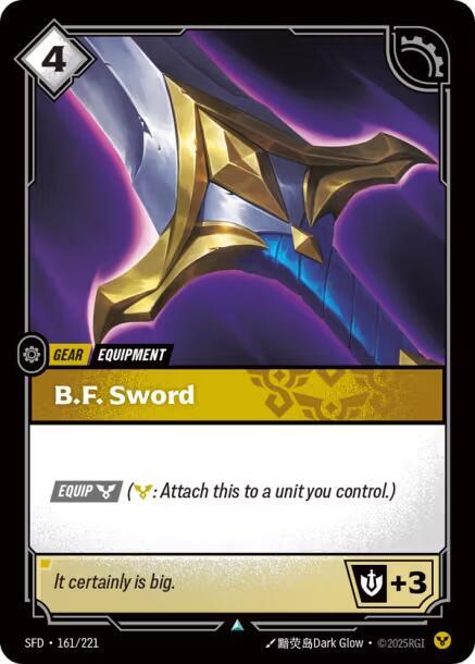 B.F. Sword Uncommon Spiritforged 161/221 NM