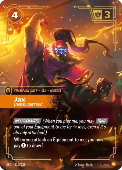 Jax - Unrelenting Epic Spiritforged 119/221 NM