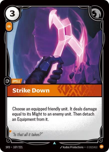 Strike Down Uncommon Spiritforged 107/221 NM