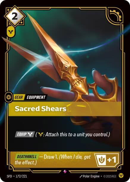 Sacred Shears Rare Spiritforged 172/221 NM