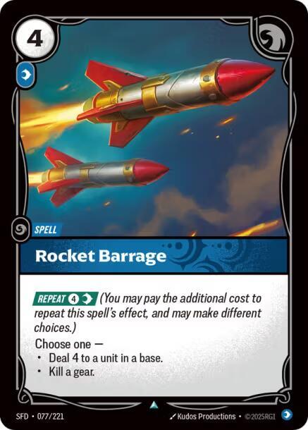 Rocket Barrage Uncommon Spiritforged 077/221 NM