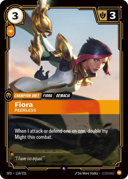 Fiora - Peerless Rare Spiritforged 110/221 NM