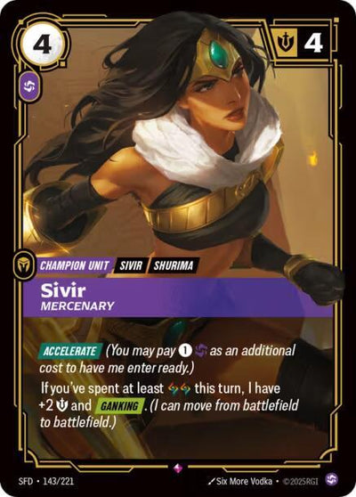Sivir - Mercenary Rare Spiritforged 143/221 NM