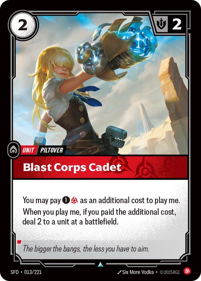 Blast Corps Cadet Uncommon Spiritforged 013/221 NM