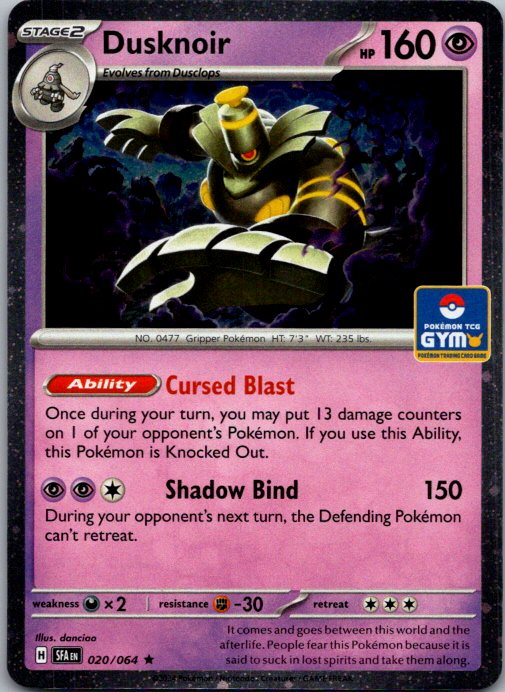 Holo Gym Stamp Dusknoir Rare 020/064 NM