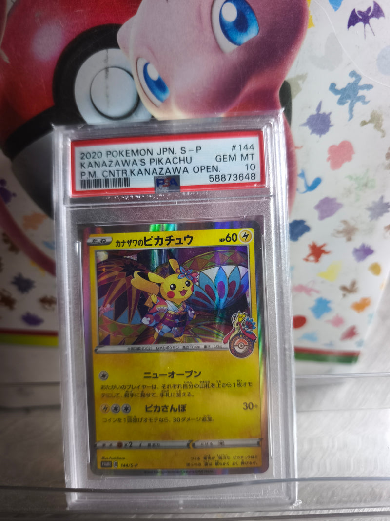Pokemon Card Kanazawa's Pikachu 144/S-P Pokemon Center Kanazawa Opening PSA 10