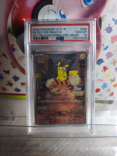 Pokémon TCG Detective Pikachu Returns Promo Card 098/Sv-p PSA 10