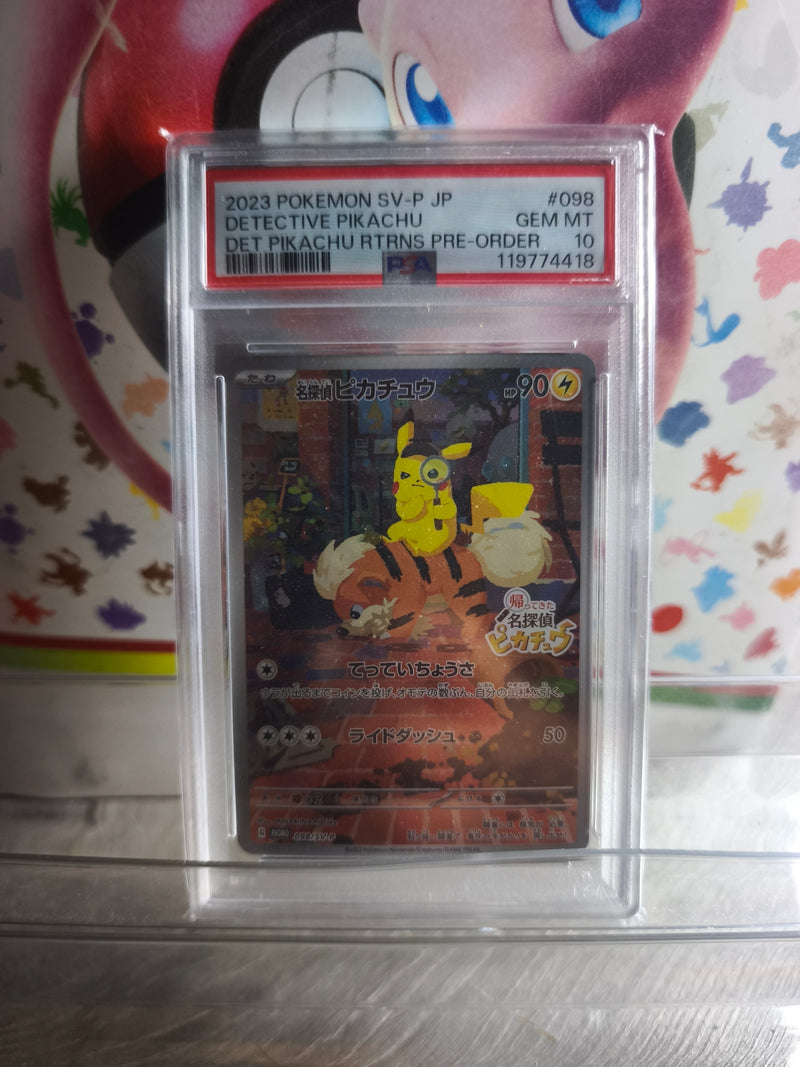 Pokémon TCG Detective Pikachu Returns Promo Card 098/Sv-p PSA 10