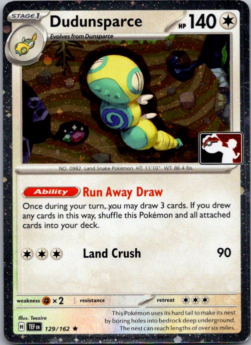 Dudunsparce Rare Prize Pack Series Cards 129/162 NM