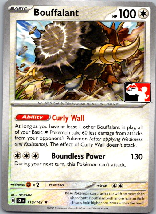 Bouffalant Rare Prize Pack Series Cards 119/142 NM