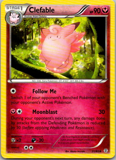 Clefable Uncommon XY - Furious Fists 71/111 NM