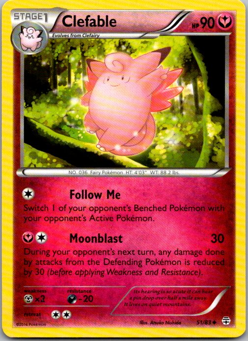 Clefable Uncommon XY - Furious Fists 71/111 NM