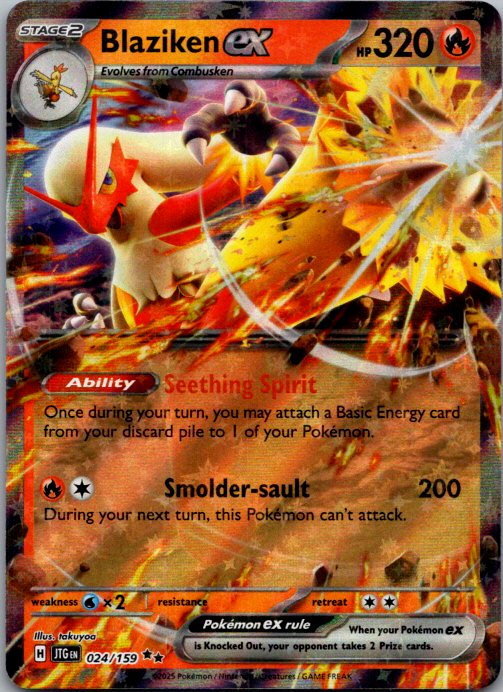 Blaziken ex Double Rare SV09: Journey Together 024/159 NM