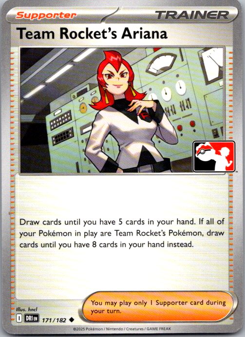 Team Rocket's Ariana Uncommon Prize Pack Series Cards 171/182 NM