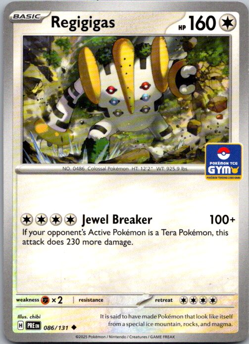 Gym Stamp Regigigas 086/131 NM